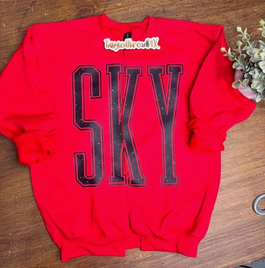 RED Sky - Cut "Cardigan" Sweatshirt