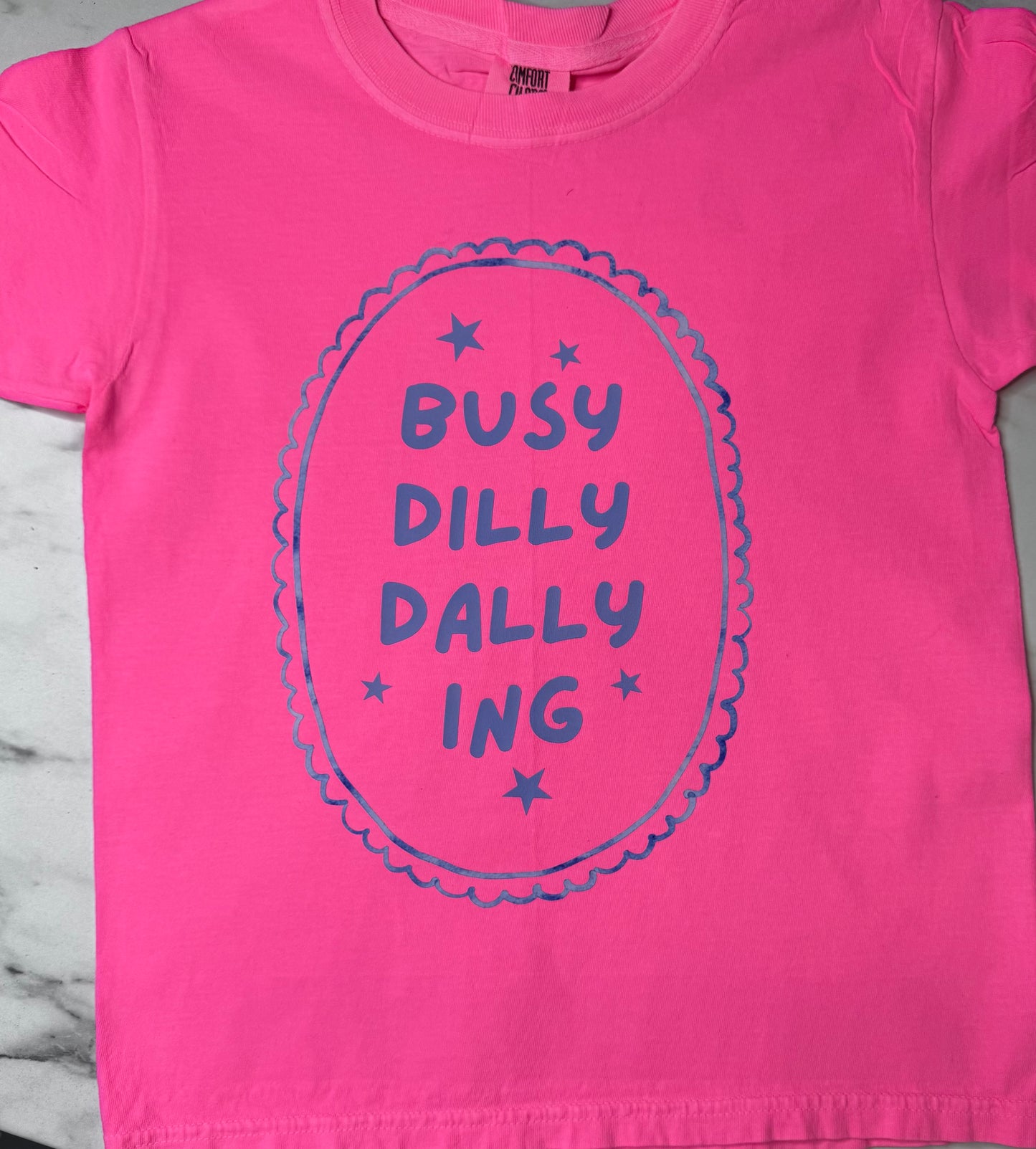 Neon Pink Busy Dilly Dallying