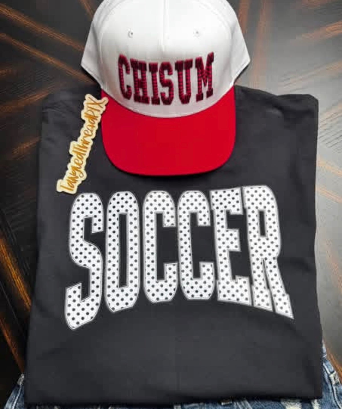 Soccer Polka Dots - Comfort Colors Black