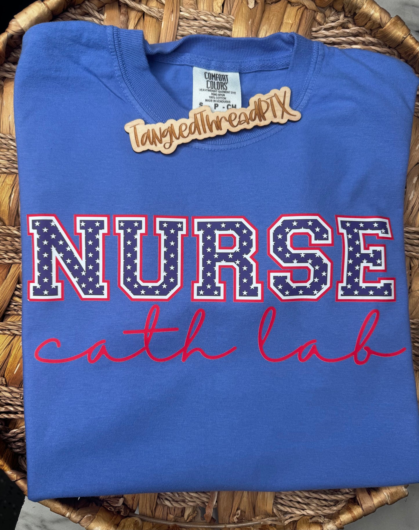 Flo Blue Patriotic Cath Lab Nurse