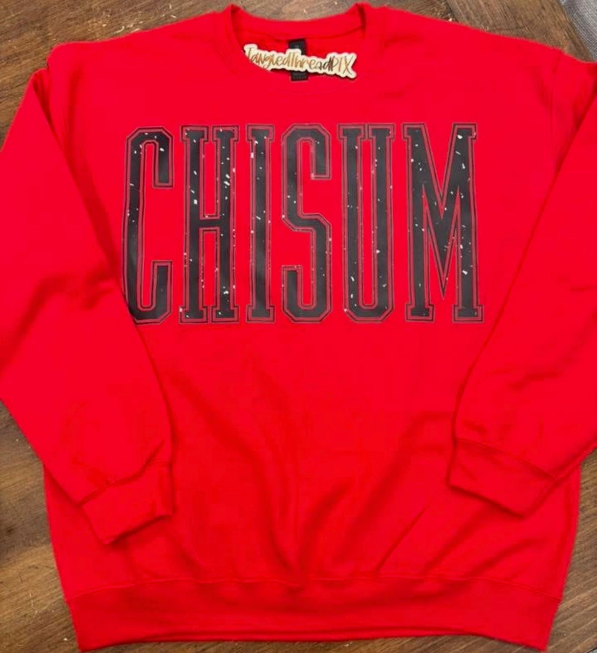 Red Tall Black Letters CHISUM