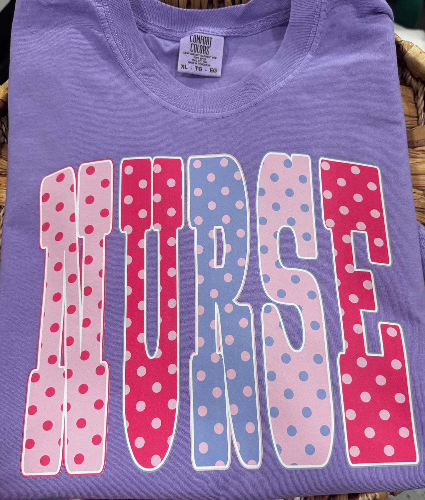 Violet Polka Dot Nurse