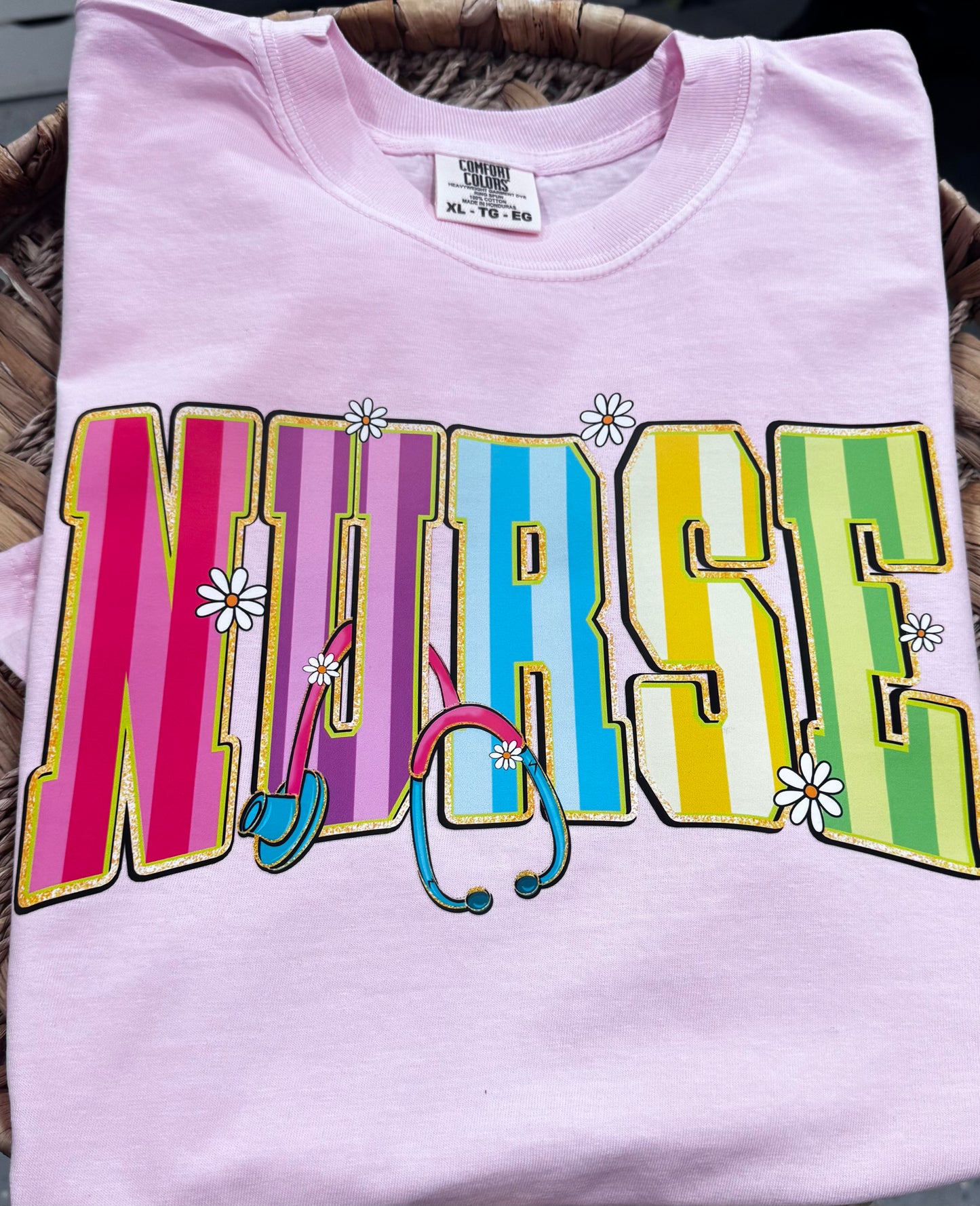 Blossom Pink Nurse Stripes