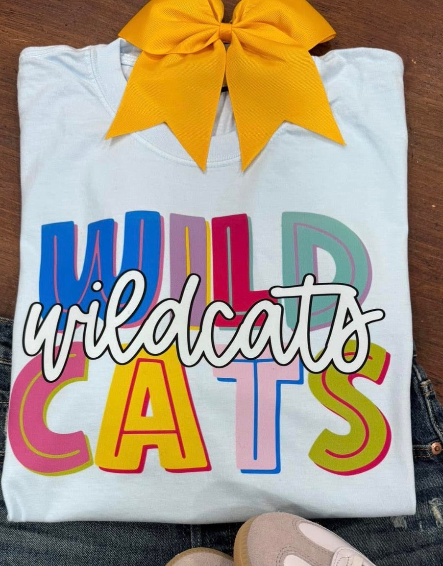 Chambray Blue Wildcats Retro Lines