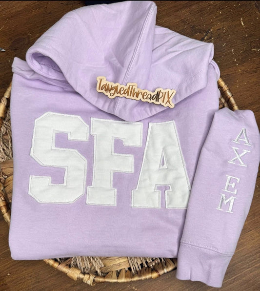 Independent Trading SFA Raggy Embroidered Hoodie - Lavender - AX Em