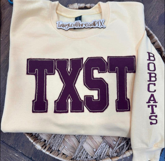 Yellow Haze TXST Raggy Embroidered - Bobcats
