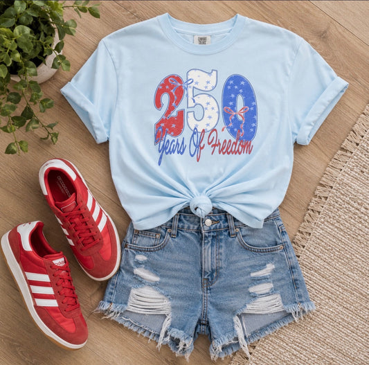 250 Years of Freedom - Hydrangea Blue Comfort Colors
