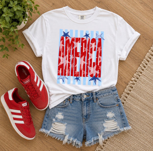 Blue Stripes America - T-Shirt