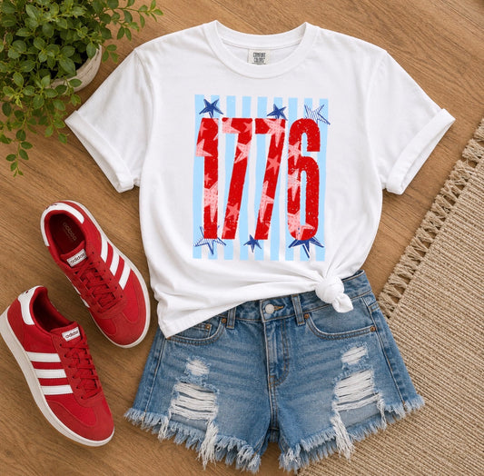 Blue Stripes 1776 - T-Shirt