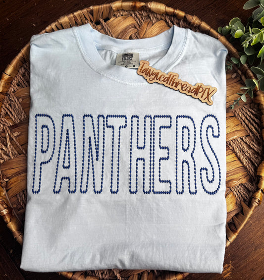 Panthers Burst Dots - Embroidered Tee