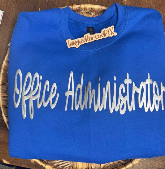 Royal Blue Office Administrator - Silver Puff