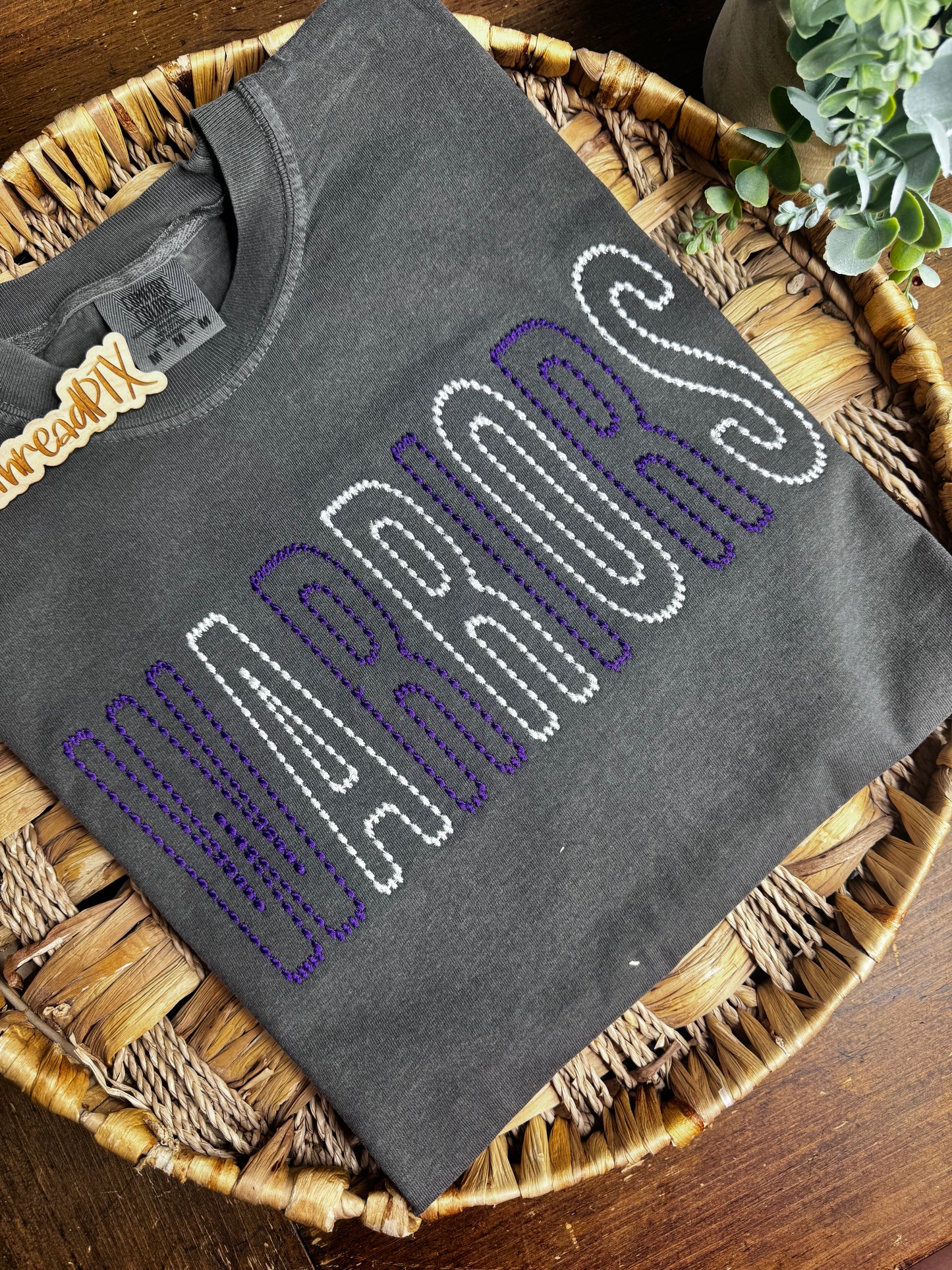 Warriors - Burst Dots - Embroidered Tee