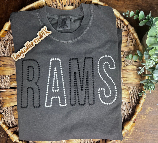 RAM - Burst Dots - Embroidered Tee