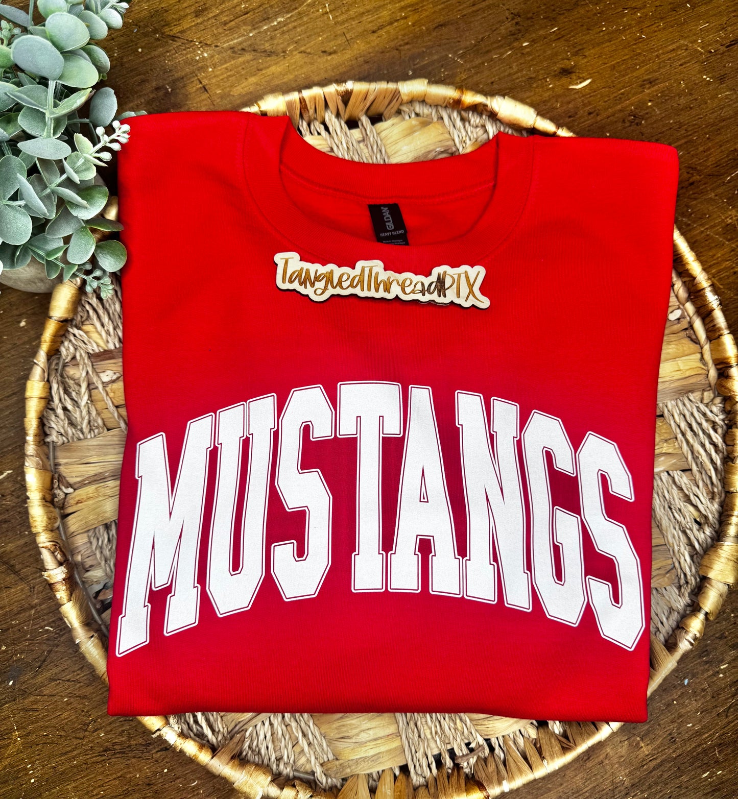 Red Mustangs Varsity Letters - Sweatshirt
