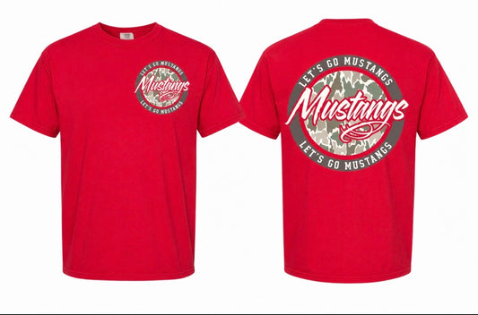 Red - Lets Go Mustangs Camo