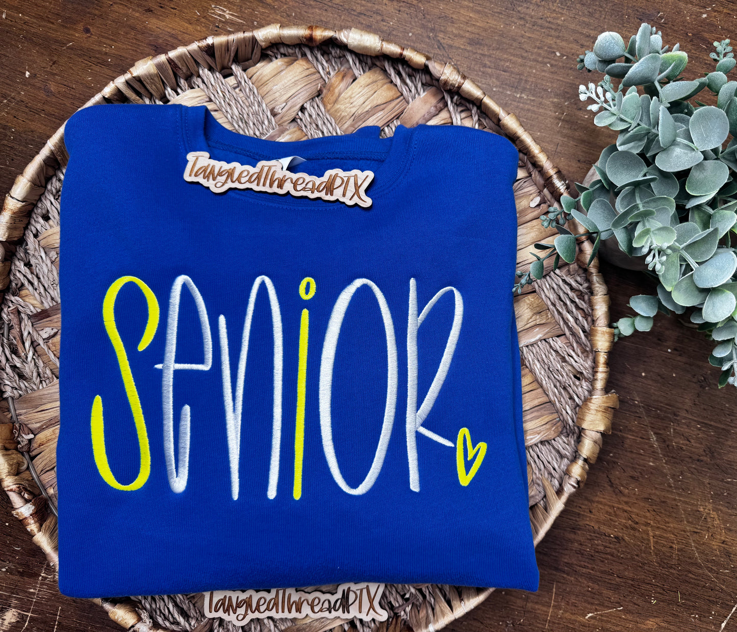 Senior Tall Hand Lettered Embroidered Sweatshirt