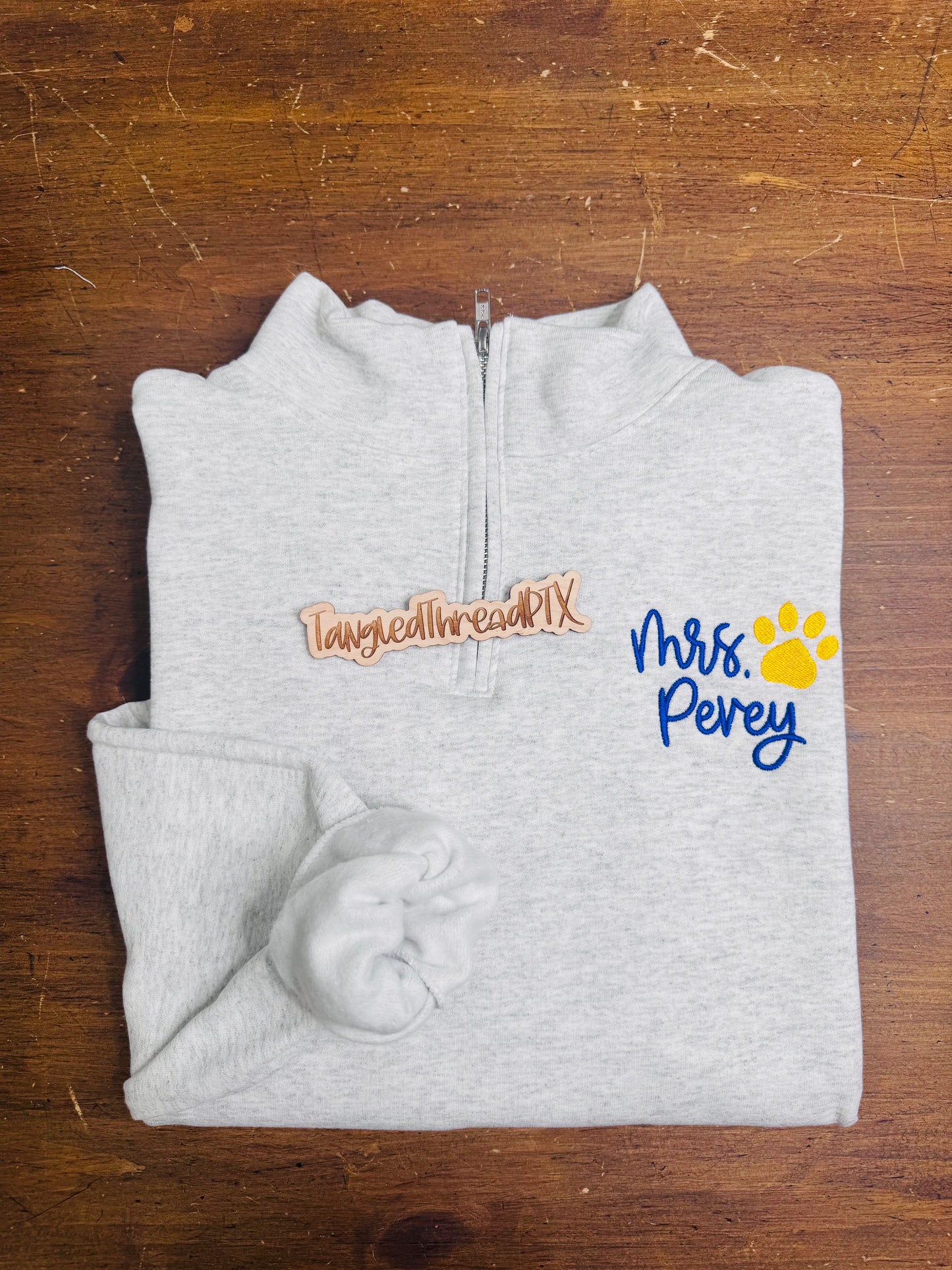 Personalized Paw 1/4 Zip - Embroidered