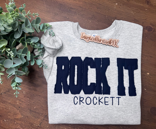 ROCK IT - Crockett - Embroidered Raggy Sweatshirts