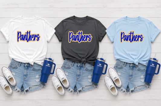 Panthers Script Outline Tee
