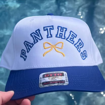 Panthers Bow - Hat - Embroidered
