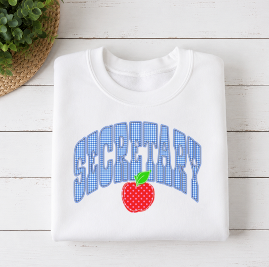 Blue Plaid Secretary Apple
