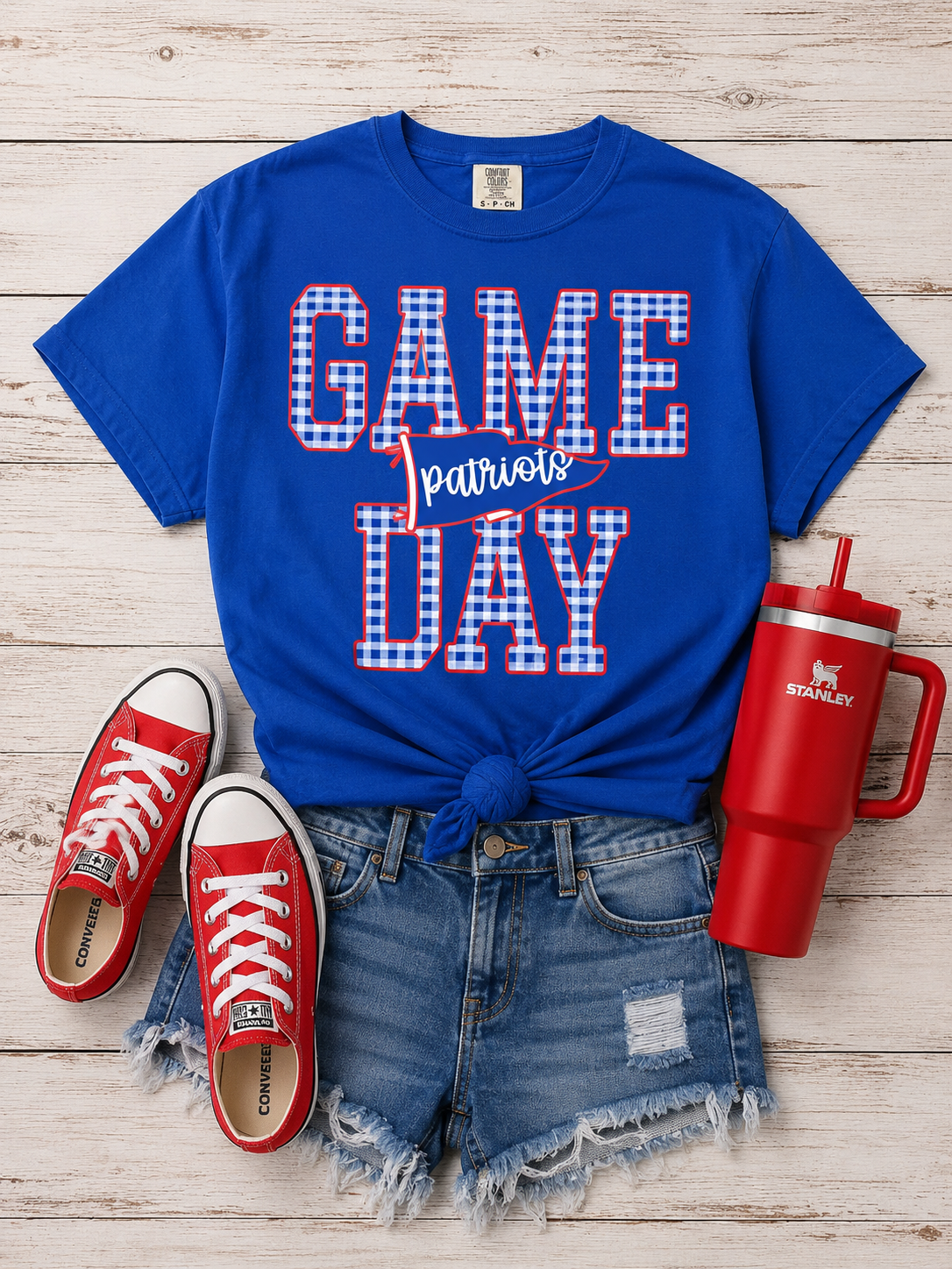 GAME DAY Gingham - Patriots
