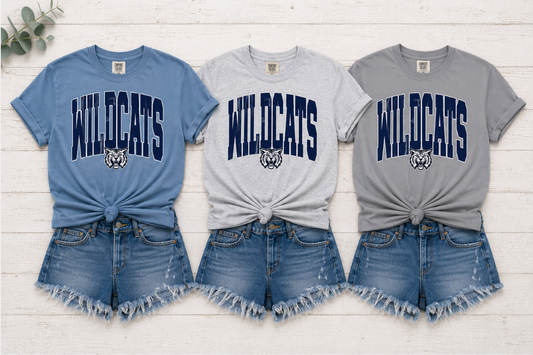 Wildcats Tall Letters with Outline
