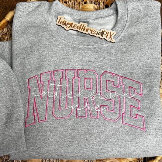 Sport Gray Intensive Care Nurse - Embroidered
