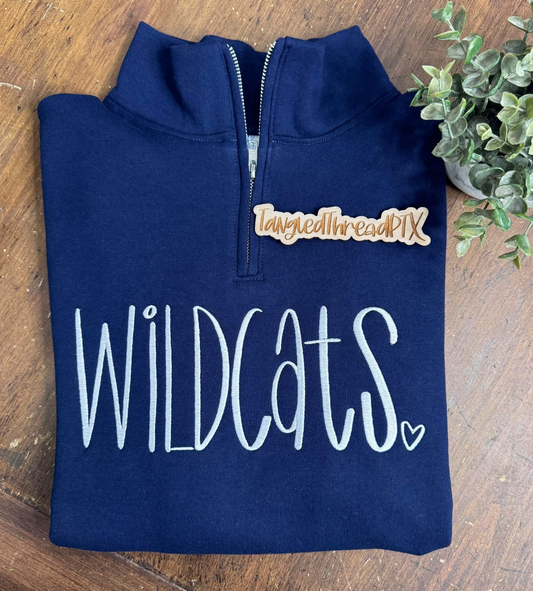 Navy Wildcats 1/4 Zip Pullover