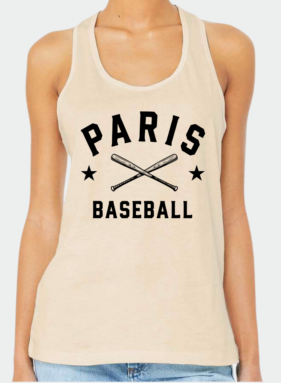 Paris Baseball Stars - Bella Racerback Tank - Womens