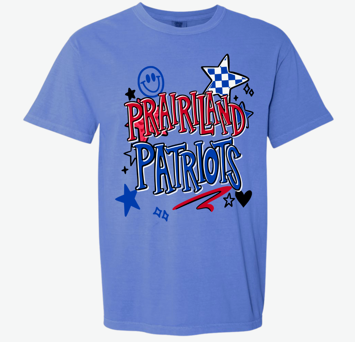 Flo Blue Prairiland Patriots Smiley Collage