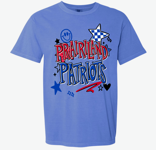 Flo Blue Prairiland Patriots Smiley Collage