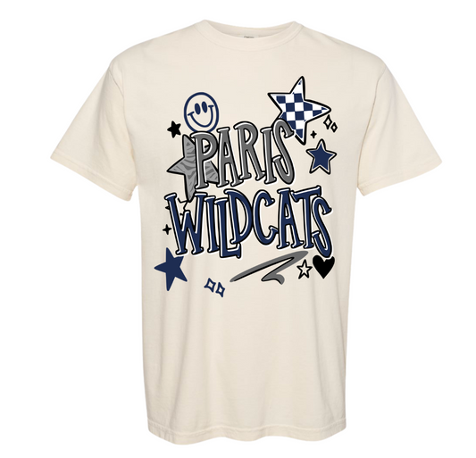 Beige Paris Wildcats Smiley Collage