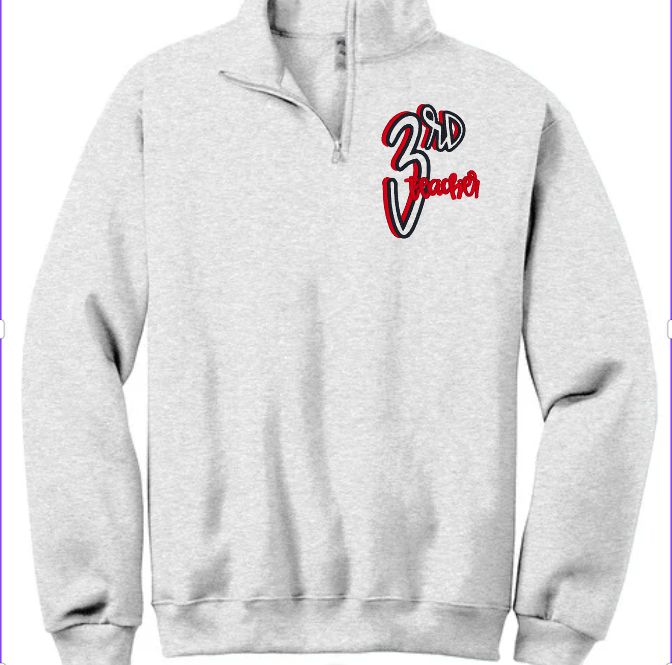 Grade Level Teacher 1/4 Zip - Embroidered