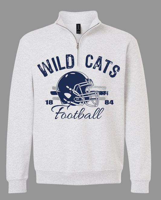 Wildcats Football 1/4 Zip - Ash Gray