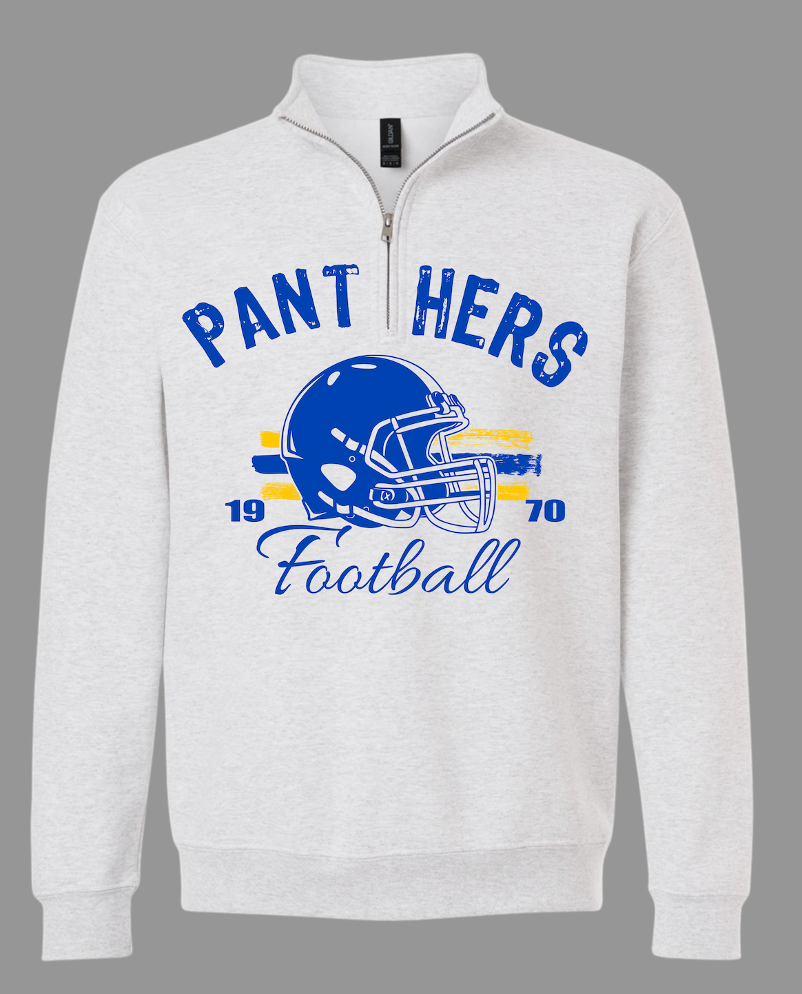 Panthers Football 1/4 Zip - Ash Gray