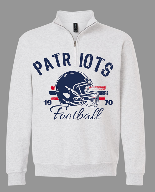 Patriots Football 1/4 Zip - Ash Gray