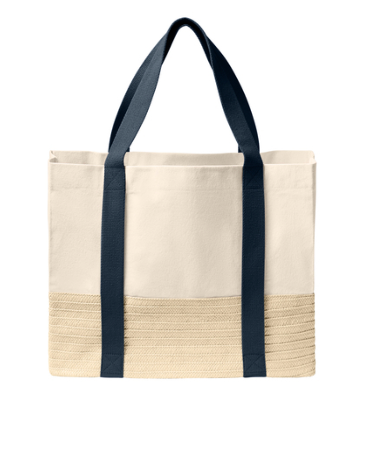 Monogrammed Large Canvas Tote bag - 4 Colors