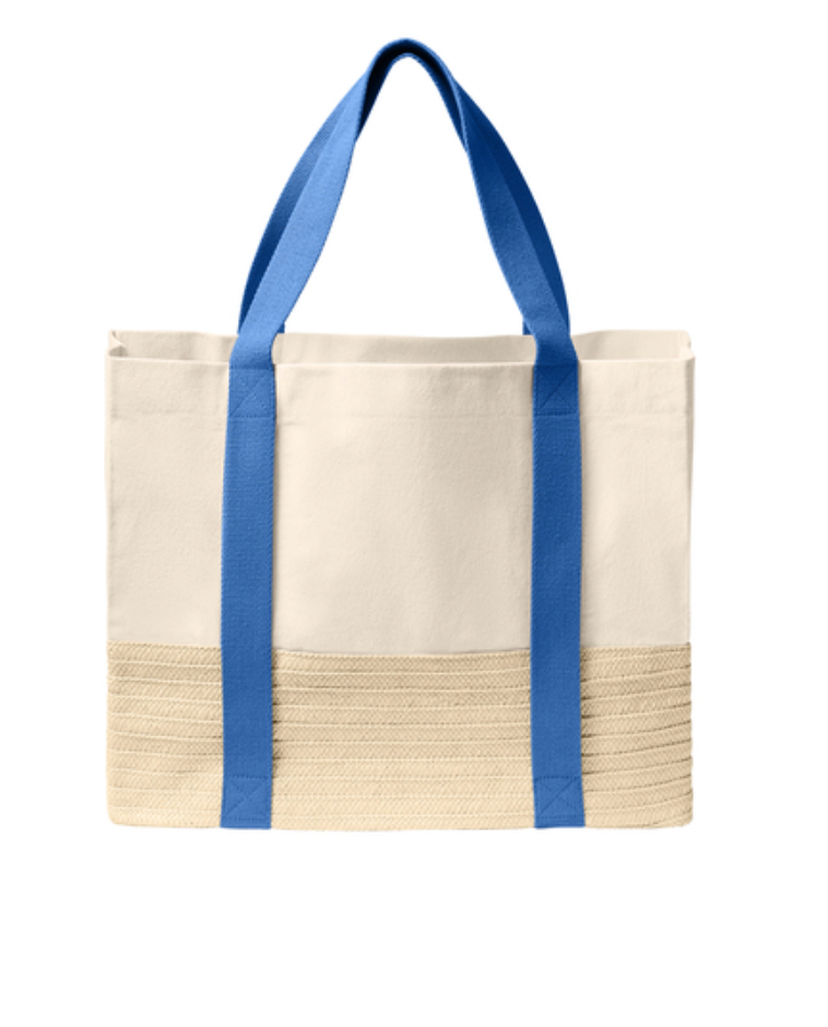 Monogrammed Large Canvas Tote bag - 4 Colors